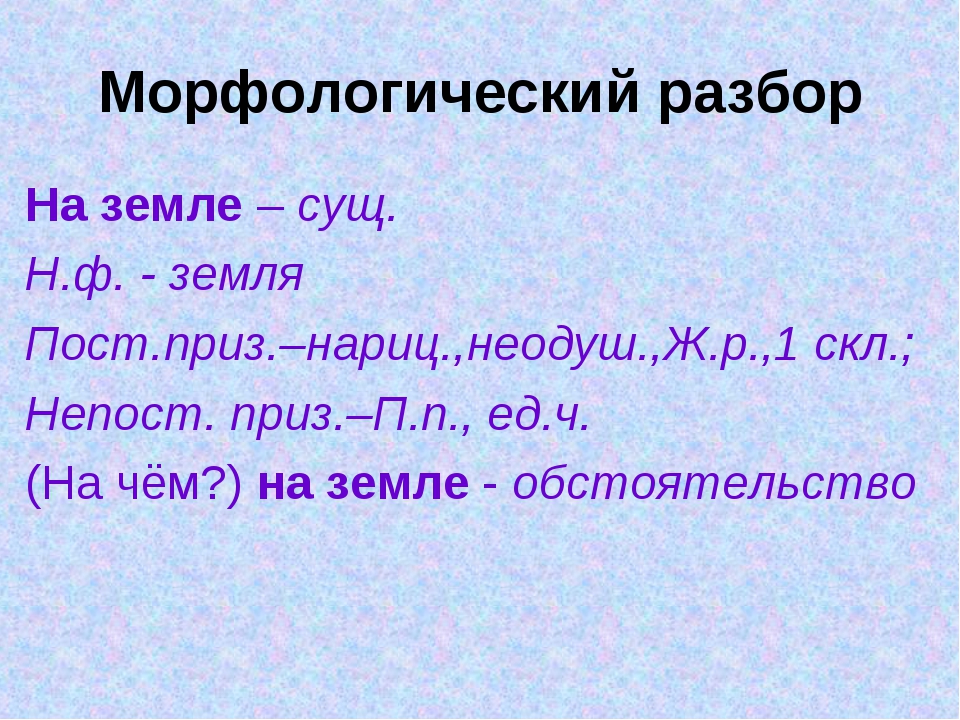 Морфологический разбор слова: наглядный пример анализа существительных, глаголов и других частей речи | tvercult.ru