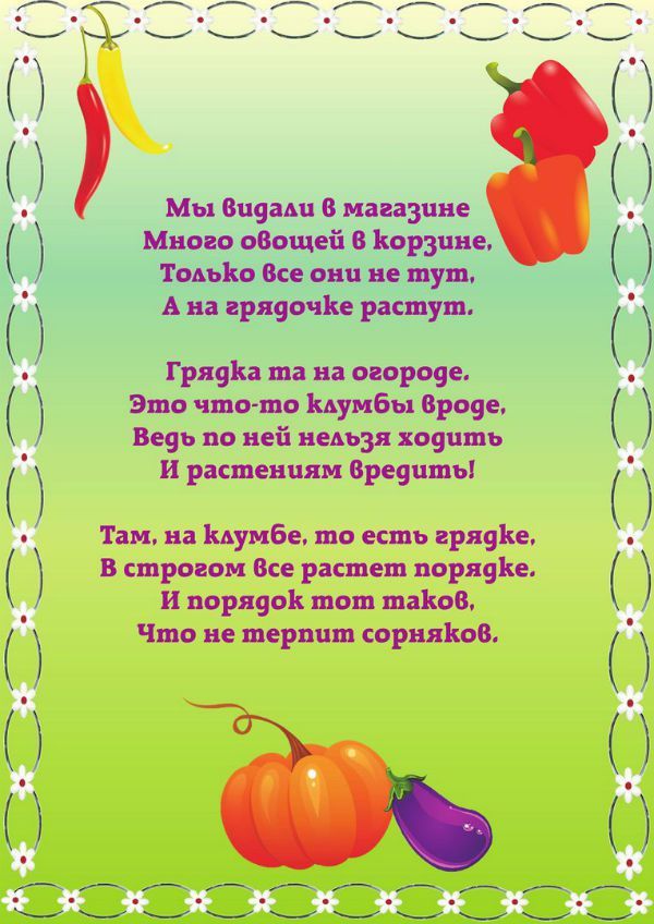 Стихи детские про ягоды и фрукты
