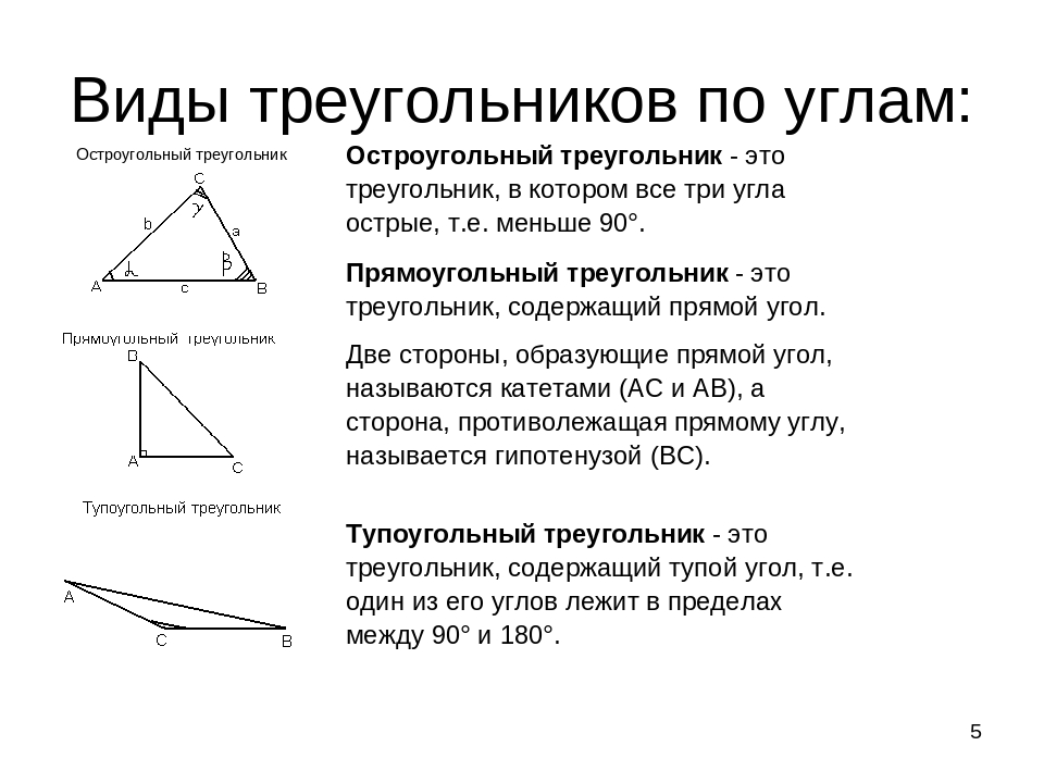 Урок 5: треугольник. углы и стороны - 100urokov.ru