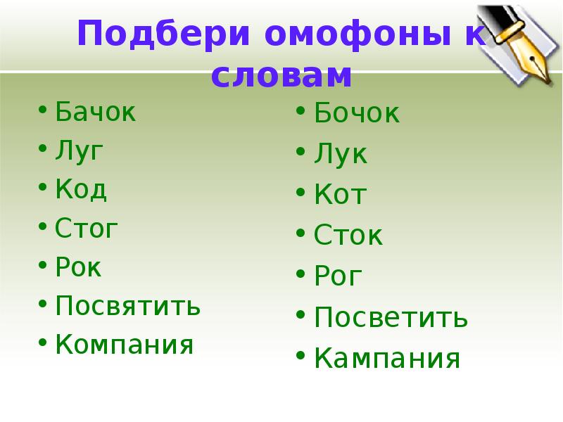 Омофоны – что такое в русском языке, примеры слов