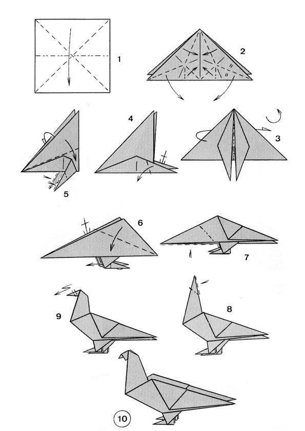 Голубь оригами своими руками: как сделать из бумаги, пошаговая инструкция