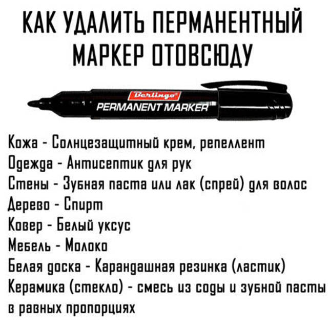 Маркер который не стирается