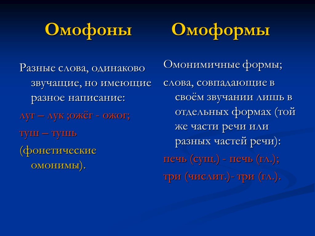 Омофоны: примеры слов. что такое омофоны в русском языке