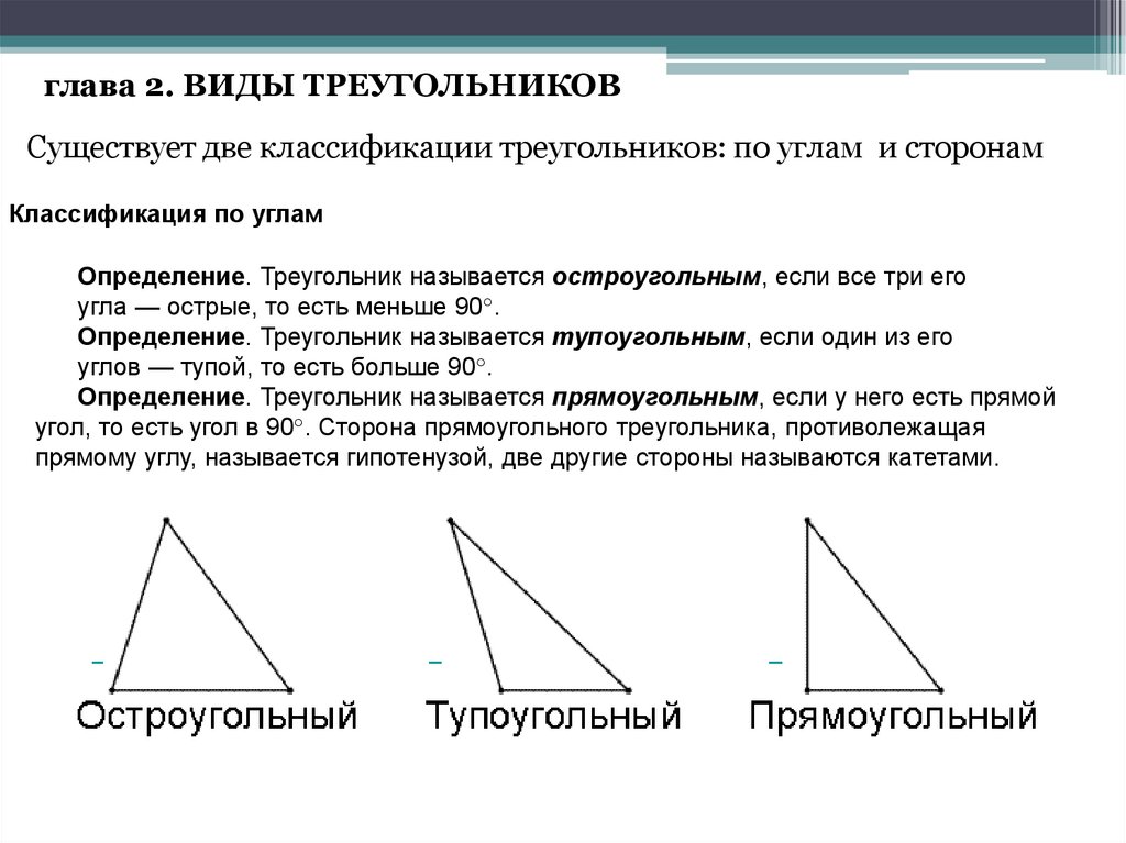 Виды треугольников – острый, равнобедренный, равносторонний (5 класс, математика)
