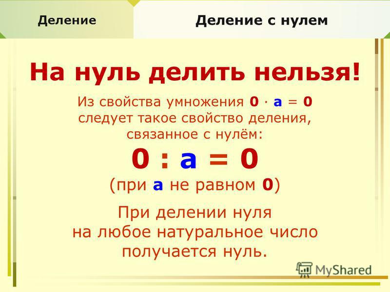 Деление на ноль. увлекательная математика :: syl.ru