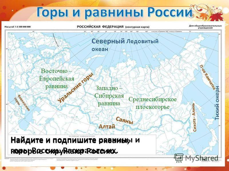 География россии – рельеф, моря, реки, озёра. | cтрановедение россии (reálie ruska)